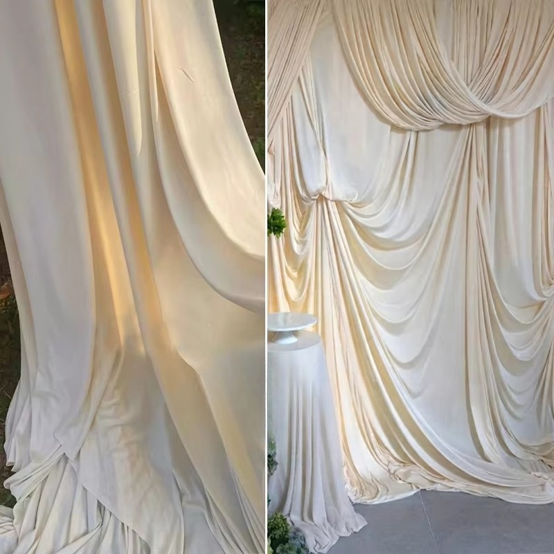 Curtain Curtain - Белая эластичная ткань из молочного шелка