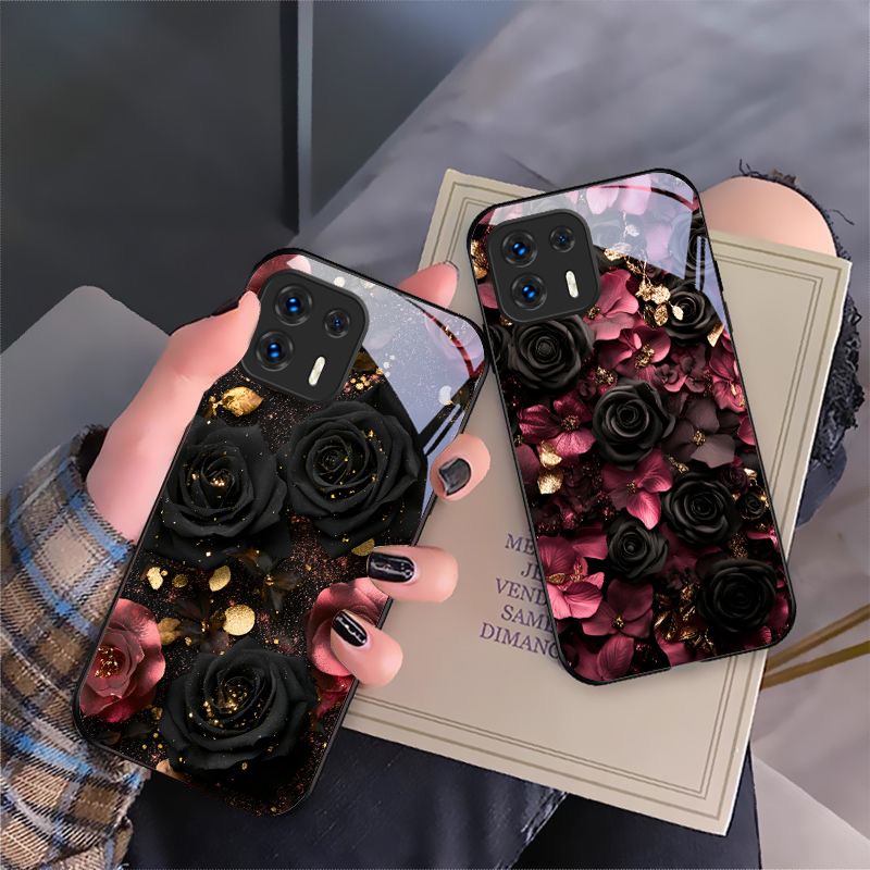 Vase Decor - Винно-красные лепестки цветов для Motorola Moto