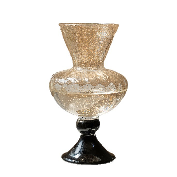 Vase Decor - Французская антикварная стеклянная ваза-украшение, композиция из