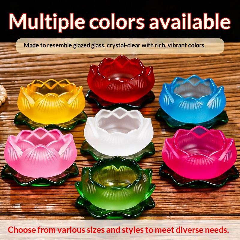 Candle Holder Decor - Стеклянный подсвечник в форме цветка лотоса,