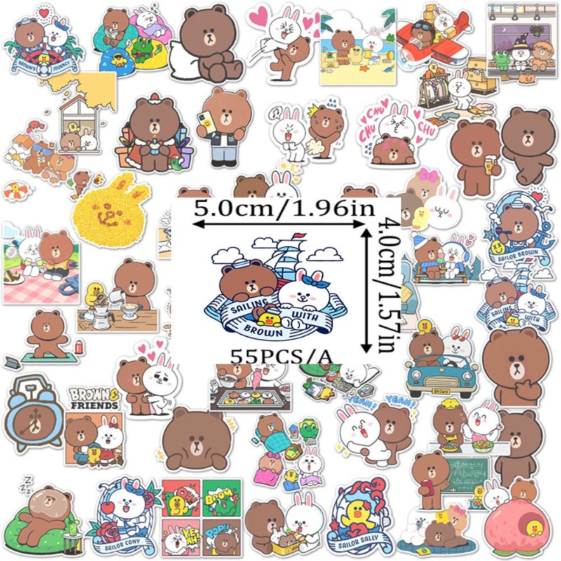 LINE FRIENDS, коричневая Кони, – обзор и цена Wall Sticker