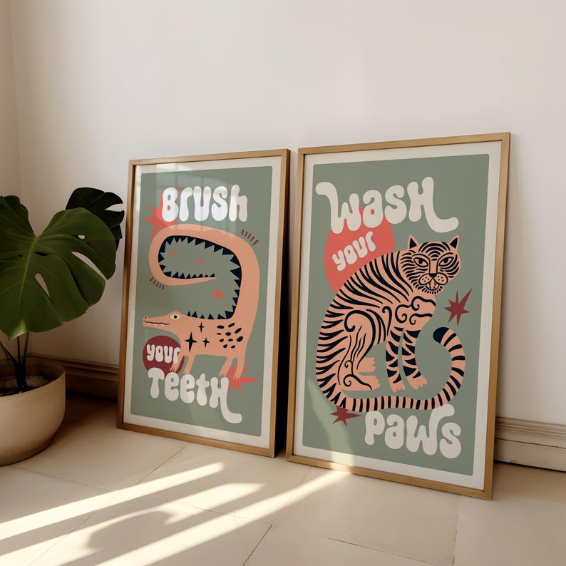 2 шт./компл. Тигр мыть лапы дл – обзор и цена Abstract Canvas Set